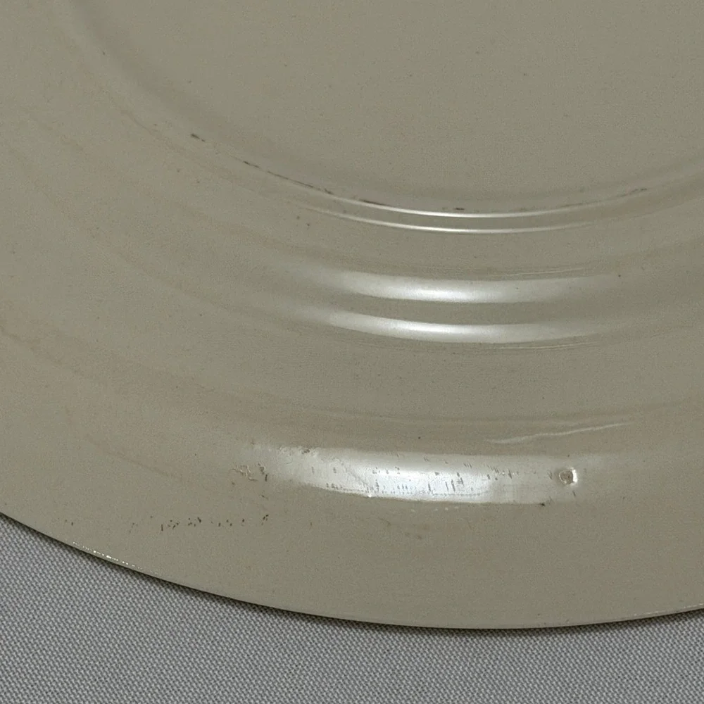 Vintage Salem China Plate 23K Gold Colonial Fireplace Scene Farmhouse Wall Decor